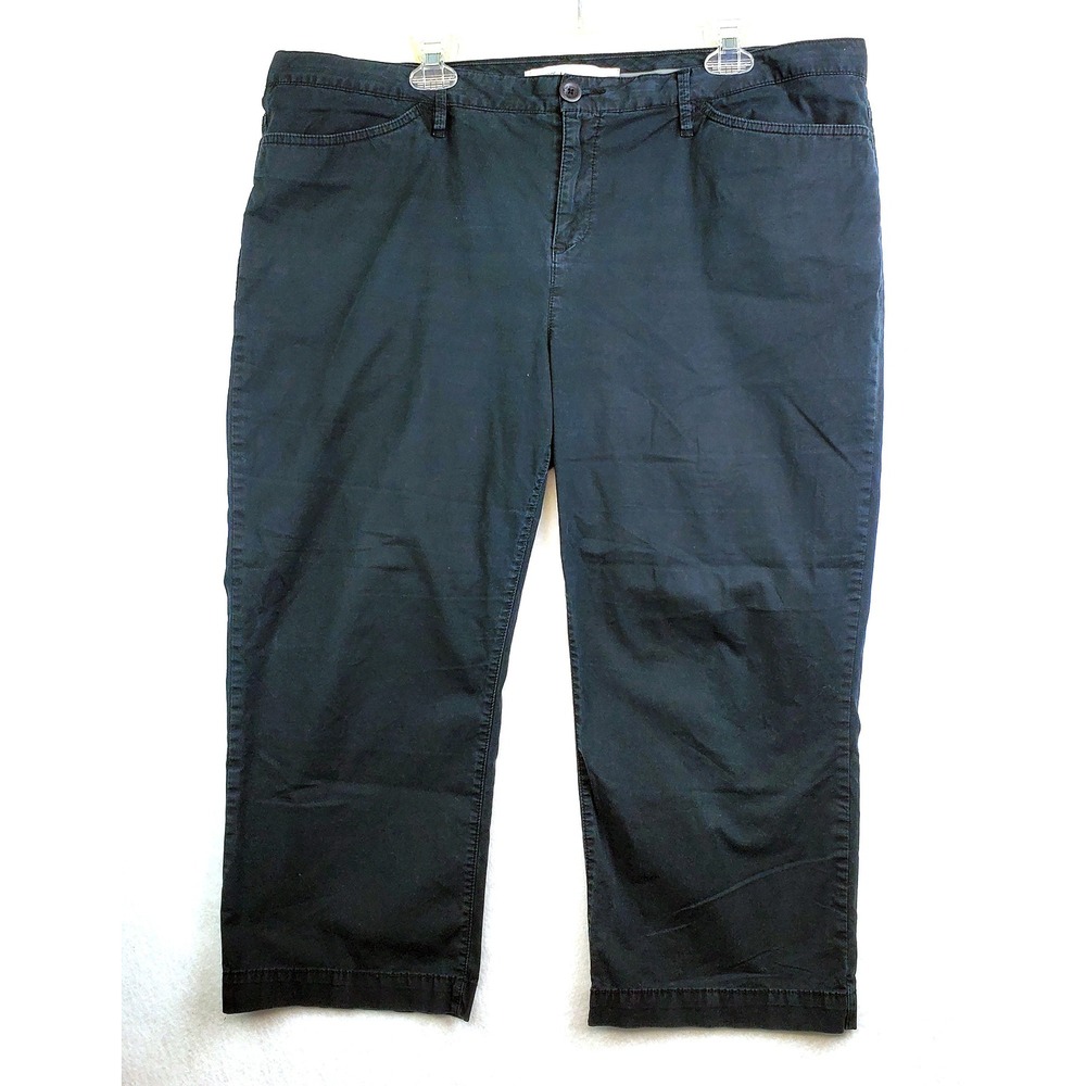 Old Navy Pants Black Classic Rise Cropped Chino Women's Size 18